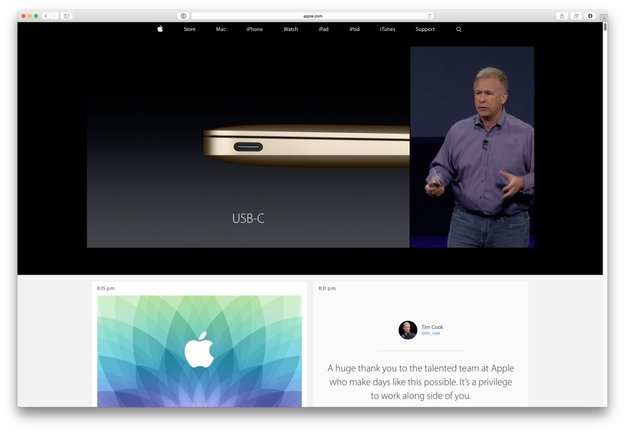 Aufzeichnung des Apple Events als Video verfügbar