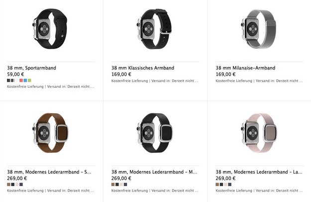 Apple Watch: Store-Besucher können nicht verschiedene Armbänder ausprobieren