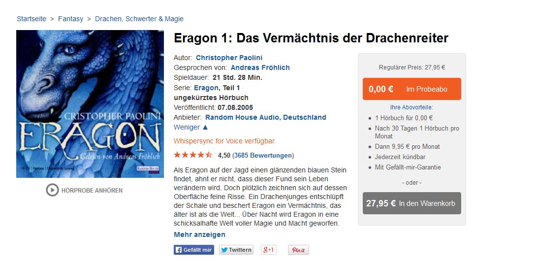 Eragon als Hörbuch-Download: So kann man die Saga herunterladen