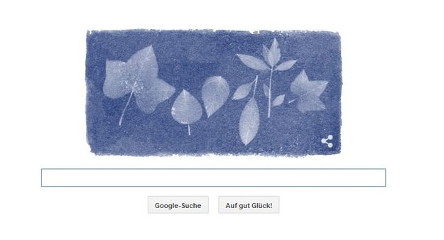 Anna Atkins, die blauen Blätter und das Google-Logo: Was zeigt die Suchmaschine heute am 16. März?