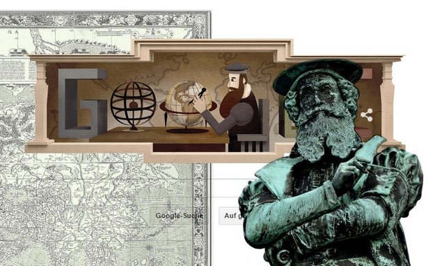 Gerhard Mercator: Google Doodle zum 503. Geburtstag