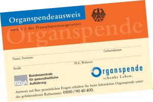 LEBEN RETTEN – Hol Dir jetzt den Organspendeausweis als Plastikkarte