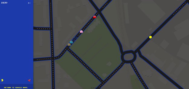 Pac-Man jetzt in Google Maps spielen!