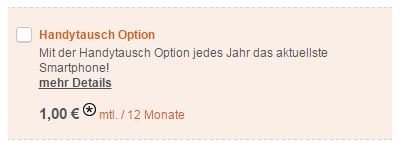 tausch-option auswählen