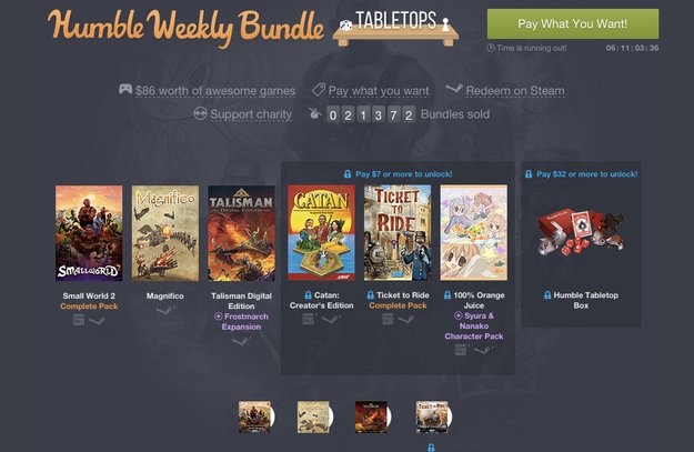 Humble Weekly Bundle: Tabletop-Spiele im Angebot