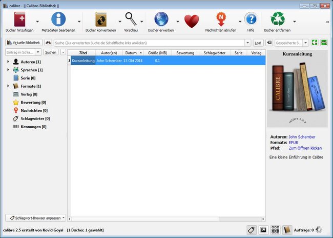 Calibre - Bibliothek