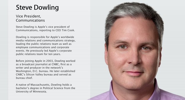 Steve Dowling wird Apples neuer Pressechef, Scott Forstall berät Snapchat