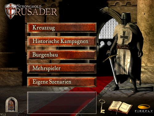 Haltet den Cursor über dem Kreuzritter rechts im Bild und gebt "triblade2002" über die Tastatur ein.