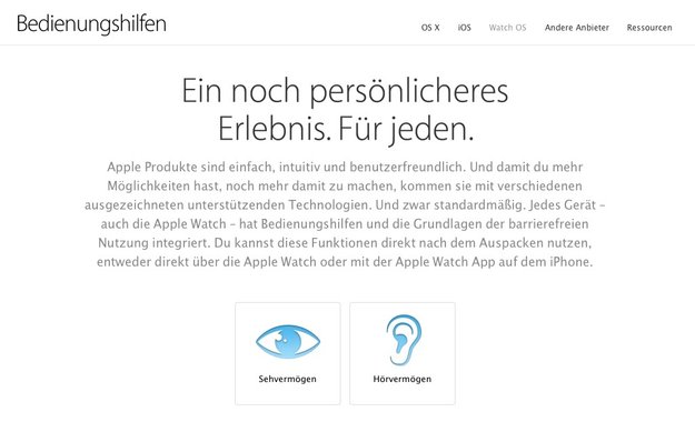 Apple erklärt Bedienungshilfen der Apple Watch