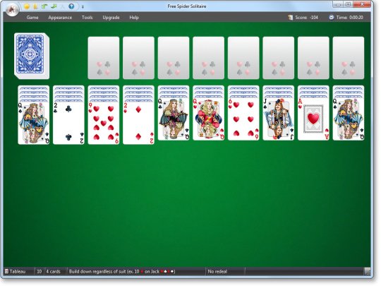 spider solitaire download free