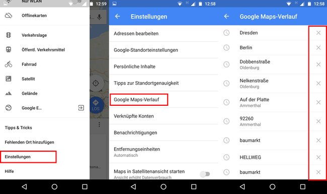 So löscht ihr eure Suchanfragen aus dem Google-Maps-Verlauf