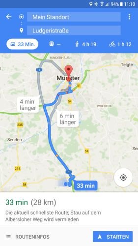 Google-Maps-Routenplaner – Das kostenlose Handy-Navi richtig nutzen