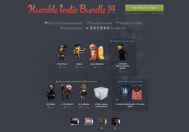 Humble Indie Bundle 14: Outlast, Torchlight II & mehr im Angebot *Update*