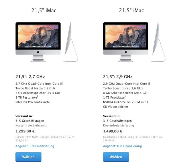 iMac: Lieferzeiten der 2013er Modelle verlängern sich