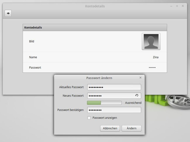 Linux Mint: Hier ändert ihr euer Passwort.