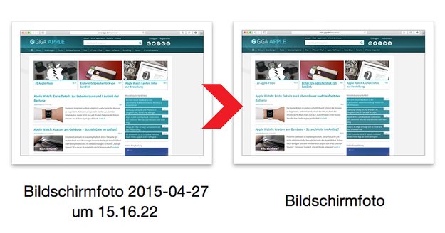 Kurztipp: OS X Screenshots ohne Datum und Zeit im Dateinamen