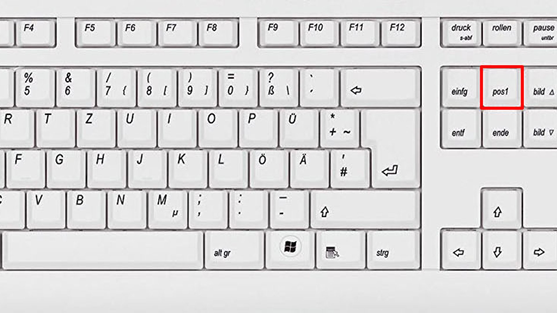 server konstruktion kål Home-Key“ – Wo finde ich ihn auf der Tastatur?