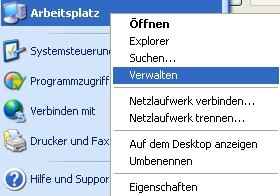 Gerätemanager: XP - Arbeitsplatz