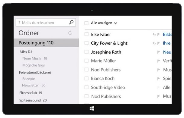 Outlook - Tablet