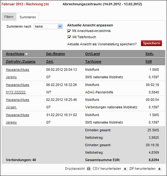 Vodafone-Rechnung – DSL & Festnetz