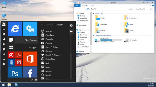 Windows 10 Skin Pack verwandelt Windows 7 und 8 optisch in Windows 10.
