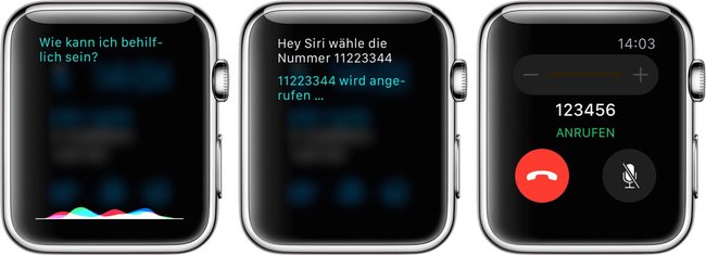 Telefonieren mit Siri auf der Apple Watch