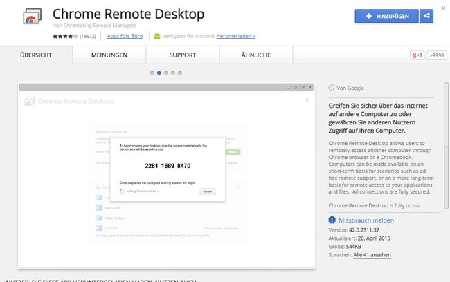 google-remot-desktop-addon