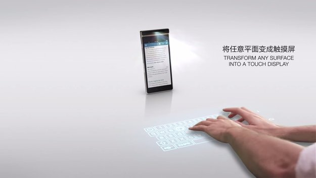 Lenovo Smart Cast: Smartphone mit Laserprojektor beamt Apps auf den Tisch