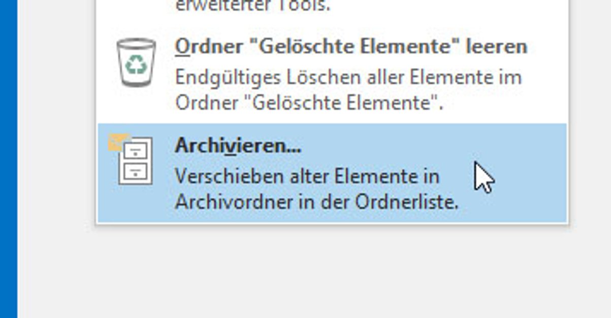 Outlook: Archivieren von E-Mails (Manuell / Automatisch ...