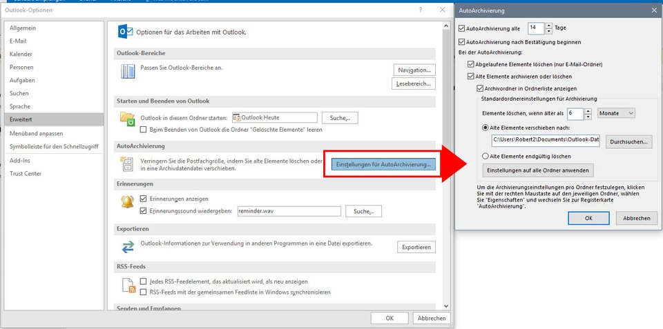Outlook: Archivieren von E-Mails (Manuell / Automatisch) – so geht's