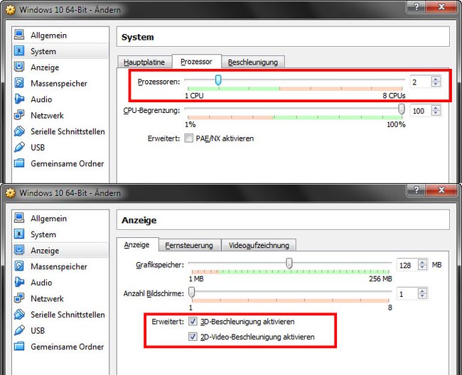 Mit den richtigen Prozessor- und Grafikeinstellungen macht ihr Windows 10 in Virtualbox schneller.