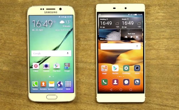 Samsung Galaxy S6 edge und Huawei P8 im Videovergleich