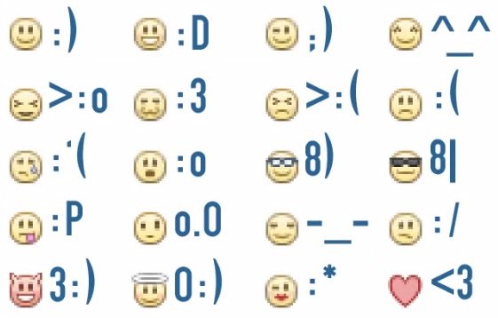 Smileys zum kopieren chat Schöne Zeichen