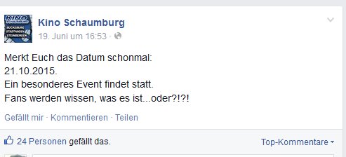 21. Oktober 2015: Was hat es mit dem Datum auf sich?