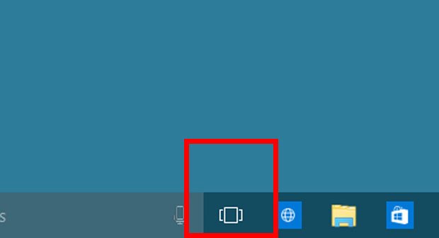 Windows 10: Das Taskansicht-Symbol lässt sich in der Taskleiste ausblenden.