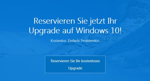 ich kann windows 10 nicht reservieren