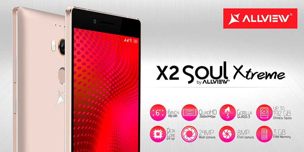 Allview X2 Xtreme Soul: High End-Phablet mit 24 MP-Kamera und WQHD-Display vorgestellt