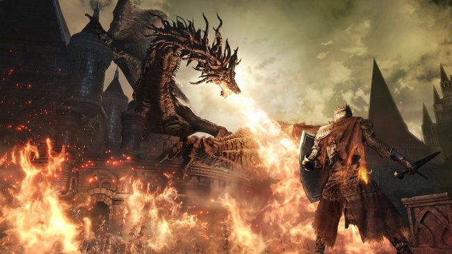 Dark Souls 3: Drachen dürfen natürlich in keinem Souls-Spiel fehlen.