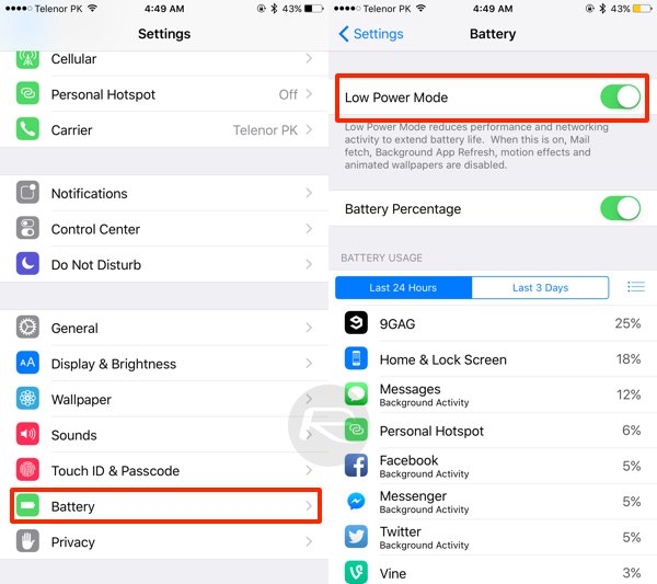 iOS 9: Erste Geekbench-Ergebnisse mit aktiviertem Stromspar-Modus