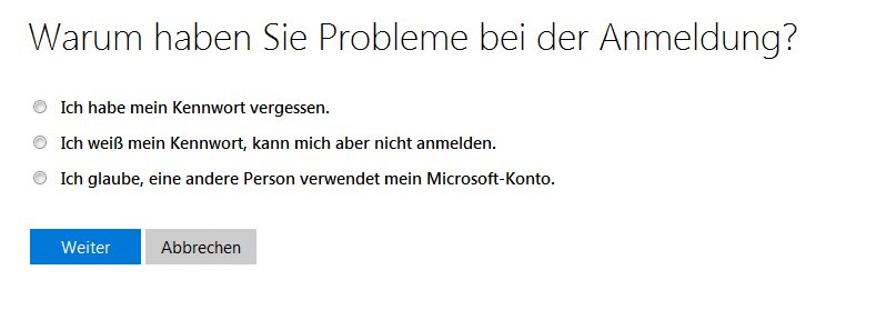 microsoft kennwort vergessen