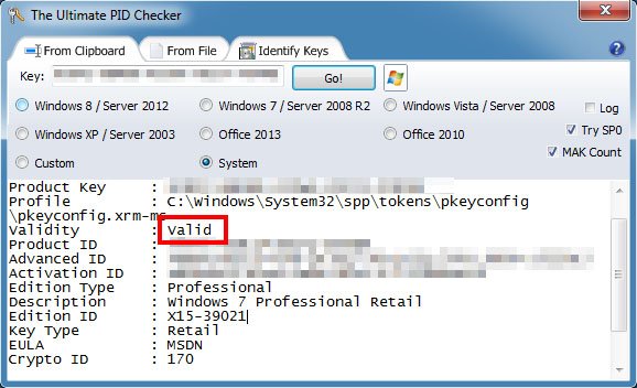 Windows Vista Key Checker