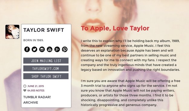 Taylor Swift vs. Apple: Hintergründe zum Streit um Apple Music