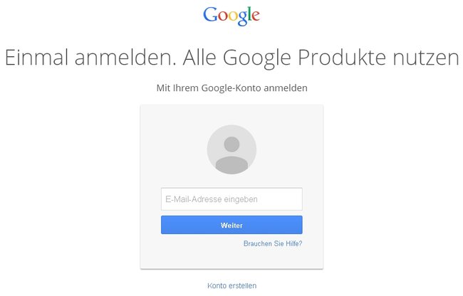 Hier geht es zum Google-Drive-Login.