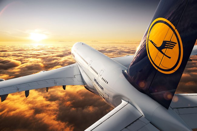 Lufthansa-Gabelflug-Flugzeug