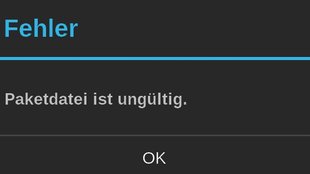 Paketdatei ungültig: Was heißt das und wie behebt man den Fehler?