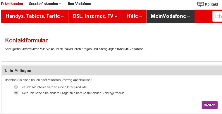 Vodafone per email kündigen Krankenkasse per