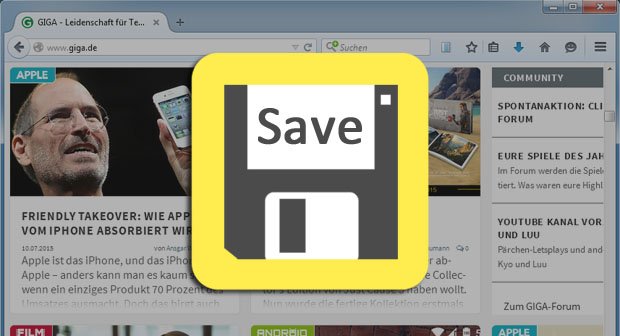 Webseite speichern mit Firefox, Chrome und komplett mit Unterseiten – So geht's