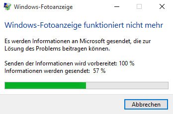 Der Aufruf der Windows-Fotoanzeige führt in Windows 10 zum Absturz des Programms.
