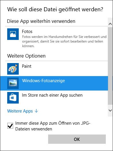 Wenn die Windows-Fotoanzeige nicht angezeigt wird, hilft eine Registry-Datei.