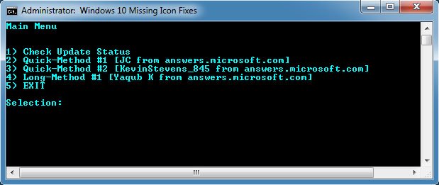 Die Batch-Datei probiert 3 Methoden, um das Windows-10-Logo in die Taskleiste hinzuzufügen.